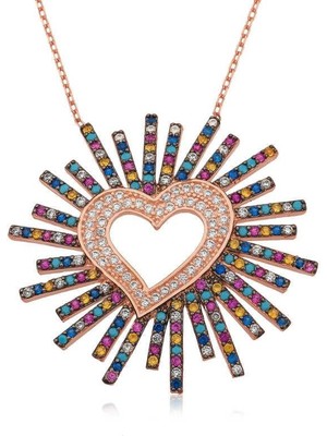 Inure Jewelry Gümüş Kalpli Bayan Kolye