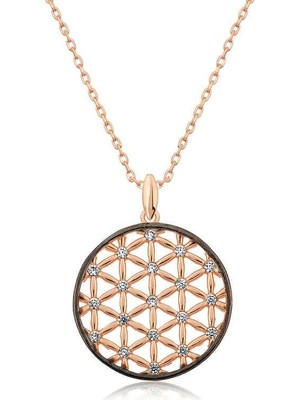 Inure Jewelry Gümüş Rose Yaşam Çiçeği Kolye