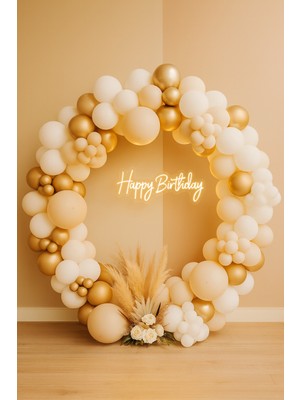 Balon Seti 75 Adet ( Krom Altın-Beyaz-Deniz Kumu)