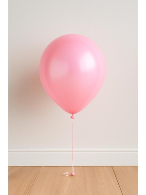 Pembe Metalik Renk Balon 25 Adet