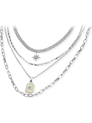 Klips Toptan Dörtlü Kombin K.yıldızı Kolye