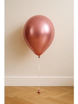 Rose Gold Metalik Renk Balon 25 Adet