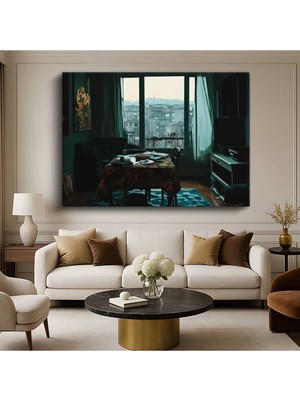 TosbArt Antonio López García Şehir Mimari Manzarası Kanvas Tablo Sanat Tablosu Ressam Tablosu