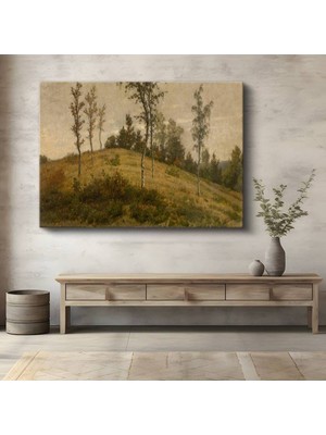 TosbArt Théodore Rousseau Tepedeki Ağaçlar Doğa Manzarası Kanvas Tablo Ressam Tablosu