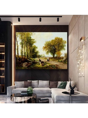 TosbArt William Trost Richards Kır Yolu Kırsal Manzara Kanvas Tablo Sanat Tablosu Ressam Tablosu