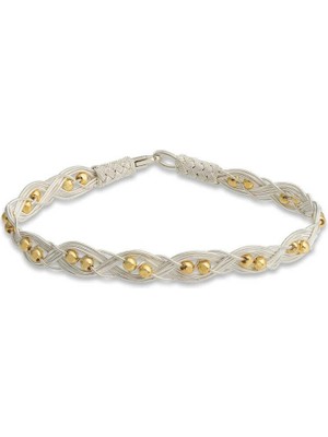 Inure Jewelry Gümüş Kazaziye Örgü Bileklik