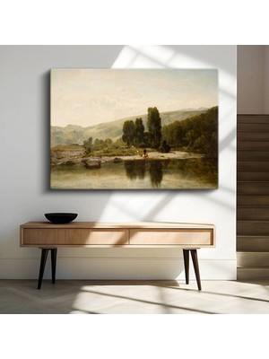 TosbArt John Constable Nehir Kenarı Doğa Manzarası Kanvas Tablo Sanat Tablosu Ressam Tablosu