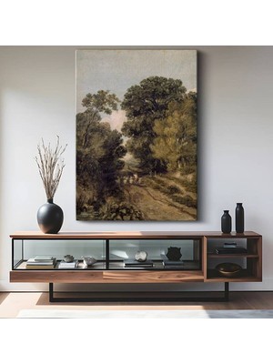 TosbArt Thomas Gainsborough Kırsal Köy Patikası Kanvas Tablo Sanat Tablosu Ressam Tablosu