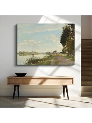 TosbArt Claude Monet Argenteuil Seine Nehri Manzarası Kanvas Tablo Sanat Tablosu Ressam Tablosu