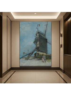 TosbArt Vincent Van Gogh Le Moulin De La Galette Yel Değirmeni Kanvas Tablo Ressam Tablosu