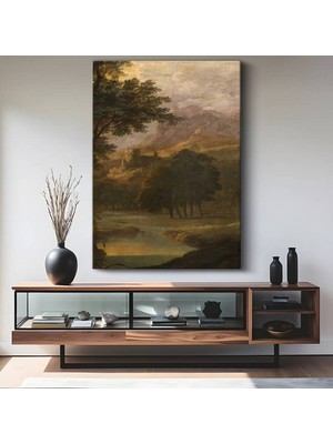 TosbArt Claude Lorrain Italyan Kırsal Manzarası Klasik Kanvas Tablo Sanat Tablosu Ressam Tablosu