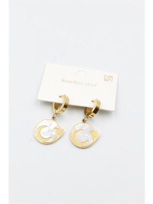 Royaleks Sedef Hilal Küpe - Altın