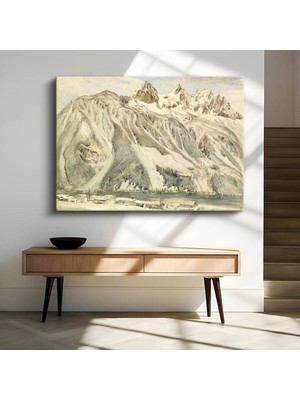 TosbArt Caspar David Friedrich Alp Dağları Kar Manzarası Kanvas Tablo Sanat Tablosu Ressam Tablosu