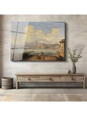TosbArt J.m.w. Turner Genova Limanı Deniz Manzarası Temperli Cam Tablo Sanat Tablosu Dekoratif Tablo