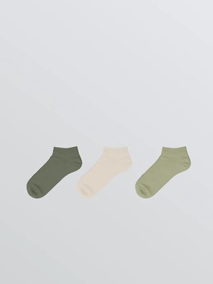 LC Waikiki Yeşil Kadın Düz Patik Çorap 3 Lü  (S6)