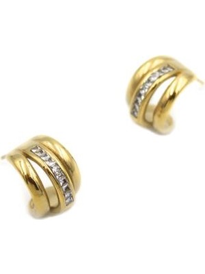 Royaleks Taşlı Küpe - Altın