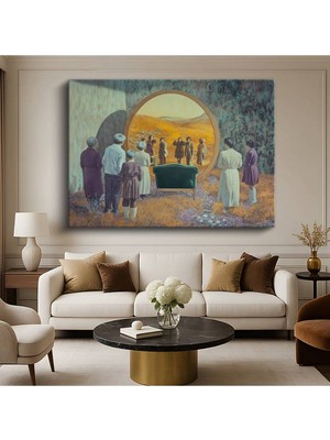 TosbArt René Magritte Belleğin Penceresi Sürrealist Sanat Kanvas Tablo Ressam Tablosu