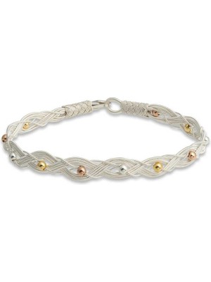 Inure Jewelry Gümüş Kazaziye Örgü Bileklik