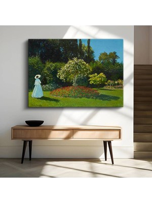 TosbArt Claude Monet Sainte-Adresse Bahçe Çiçek Manzarası Kanvas Tablo Ressam Tablosu