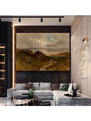 TosbArt William Trost Richards Kıyı Deniz Manzarası Kanvas Tablo Sanat Tablosu Ressam Tablosu