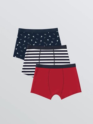 LC Waikiki Lacivert Erkek Çocuk Boxer 3 Lü  (S6)