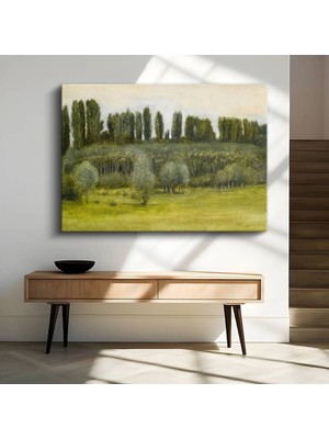 TosbArt Claude Monet Kavak Ağaçları Doğa Manzarası Kanvas Tablo Sanat Tablosu Ressam Tablosu
