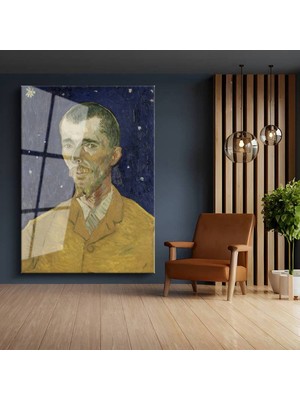 TosbArt Vincent Van Gogh Eugène Boch Erkek Portresi Temperli Cam Tablo Sanat Tablosu Dekoratif Tablo