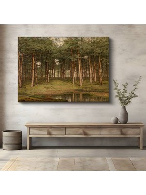 TosbArt Ivan Shishkin Çam Ormanı Doğa Manzarası Kanvas Tablo Sanat Tablosu Ressam Tablosu