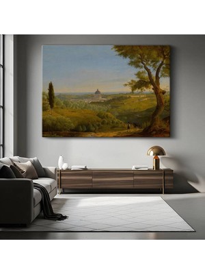 TosbArt Claude Lorrain Roma Kırsalı Peyzaj Manzarası Kanvas Tablo Sanat Tablosu Ressam Tablosu