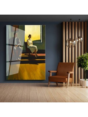 TosbArt Edward Hopper Excursion Into Philosophy Sanat Temperli Cam Tablo Sanat Tablosu Dekoratif Tablo