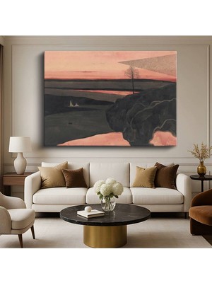 TosbArt Edvard Munch Gün Batımı Doğa Manzarası Kanvas Tablo Sanat Tablosu Ressam Tablosu