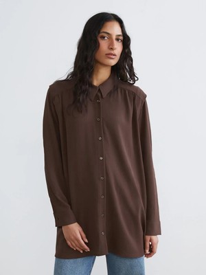 LC Waikiki Büzgülü Oversize Kadın Gömlek Tunik  (S6)