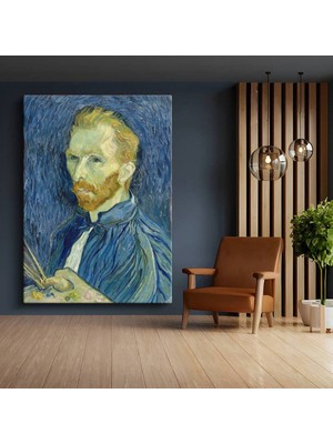 TosbArt Vincent Van Gogh Mavi Otoportre Sanatçı Kanvas Tablo Sanat Tablosu Ressam Tablosu