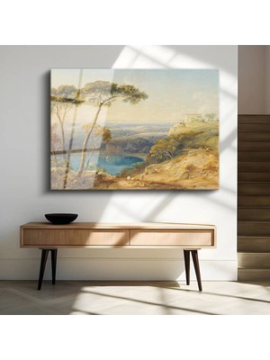 TosbArt J.m.w. Turner Italyan Kıyıları Deniz Manzarası Temperli Cam Tablo Sanat Tablosu Dekoratif Tablo