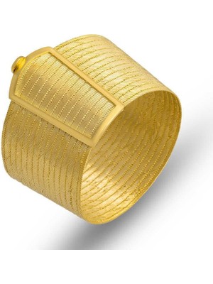 Inure Jewelry Gümüş Gold Trabzon Hasır Kadın Bileklik