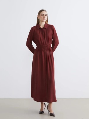 LC Waikiki Belden Oturtmalı Gömlek Elbise  (S6)