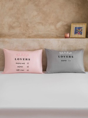 LC Waikiki Karışık Baskılı Pamuklu Yastık Kılıfı 2 Li 50X70 cm  (S6)