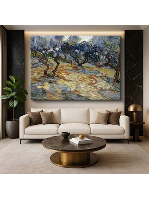 TosbArt Vincent Van Gogh Zeytin Koruluğu Ağaç Manzarası Kanvas Tablo Sanat Tablosu Ressam Tablosu