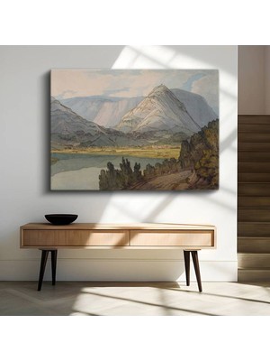 TosbArt J.m.w. Turner Dağlık Göl Doğa Manzarası Kanvas Tablo Sanat Tablosu Ressam Tablosu