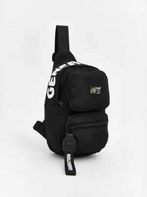 LC Waikiki Siyah Baskılı Erkek Sırt Çantası  (S6)