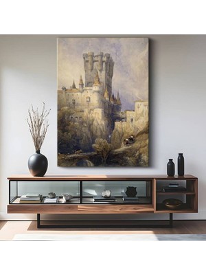 TosbArt J.m.w. Turner Segovia Tarihi Kalesi Kanvas Tablo Sanat Tablosu Ressam Tablosu
