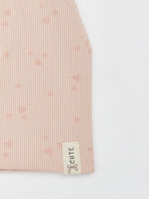 LC Waikiki Pembe Baskılı Kız Bebek Bere  (S6)