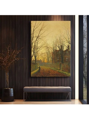 TosbArt John Atkinson Grimshaw Sonbahar Renkleri Patika Kanvas Tablo Sanat Tablosu Ressam Tablosu