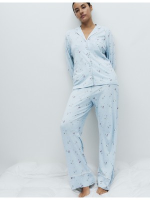 Marks & Spencer Pamuk-Modal Baskılı Pijama Takımı