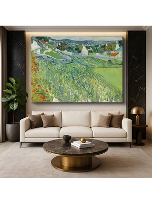 TosbArt Vincent Van Gogh Auvers Evler Köy Mimarisi Kanvas Tablo Sanat Tablosu Ressam Tablosu