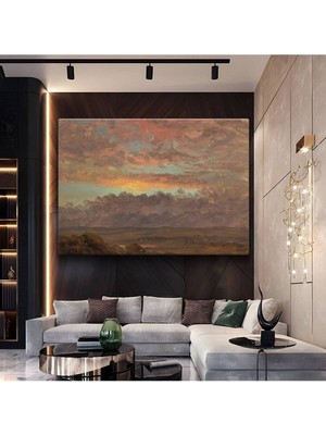 TosbArt Frederic Edwin Church Günbatımı Doğa Manzarası Kanvas Tablo Sanat Tablosu Ressam Tablosu