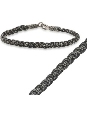 Inure Jewelry Gümüş Kazaziye Örgü Bileklik
