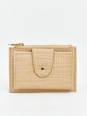 LC Waikiki Fermuarlı Hasır Görünümlü Kadın Cüzdan  (S6)