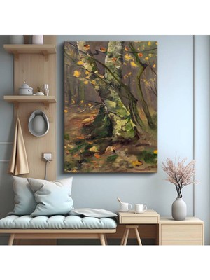 TosbArt Berthe Morisot Sonbahar Orman Doğa Manzarası Kanvas Tablo Sanat Tablosu Ressam Tablosu