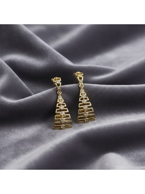 Xuping Kadın 14 K Tarz Taşlı Küpe